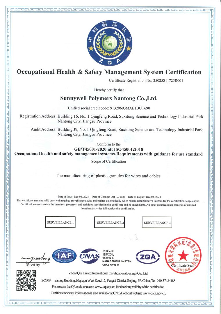 ISO 45001 Occupational Health and Safety Certificate